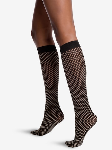 Chaussettes montantes Wolford en noir