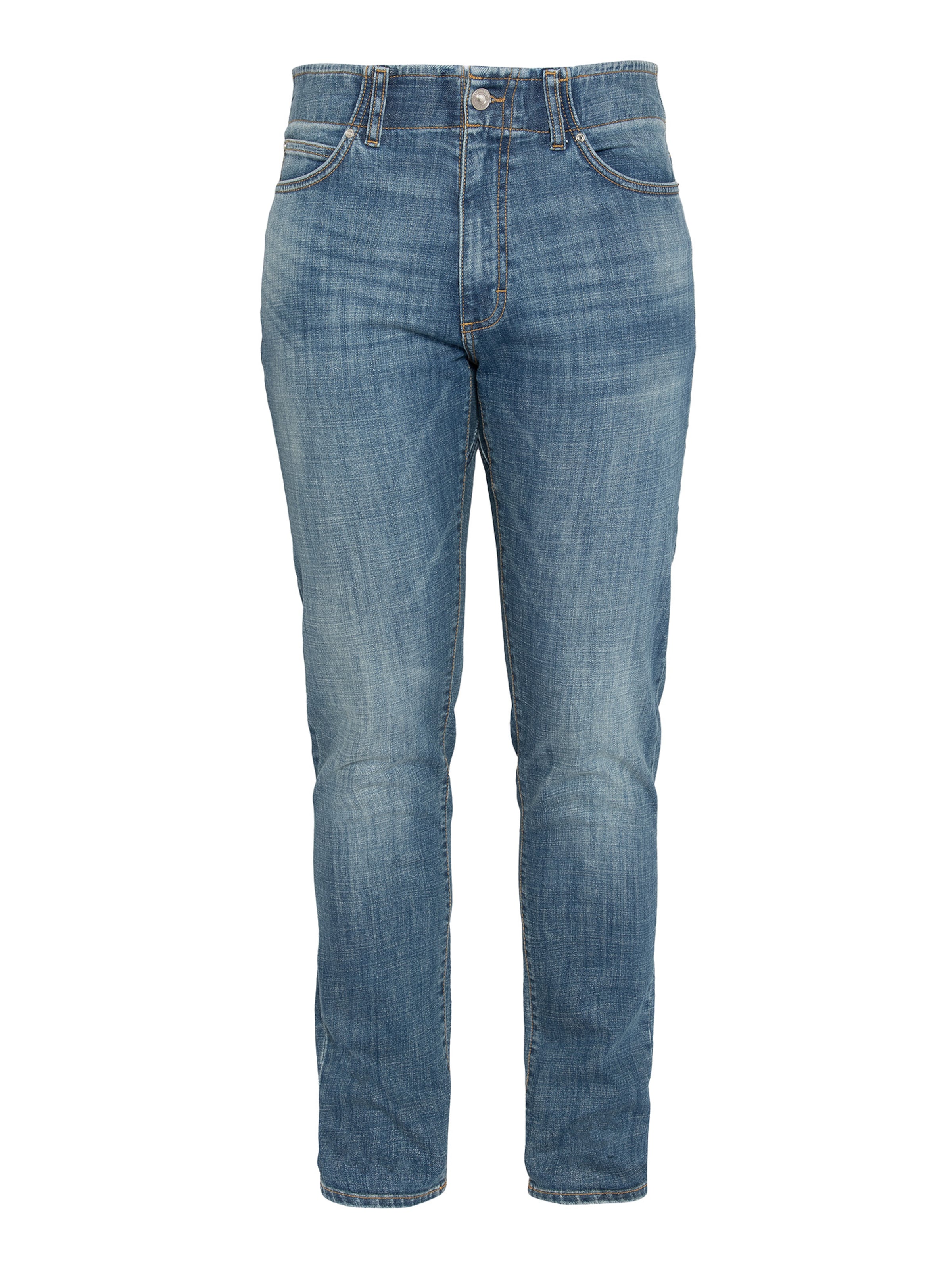 Coupe slim Jean Schott NYC en bleu : devant