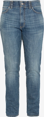 Coupe slim Jean Schott NYC en bleu : devant