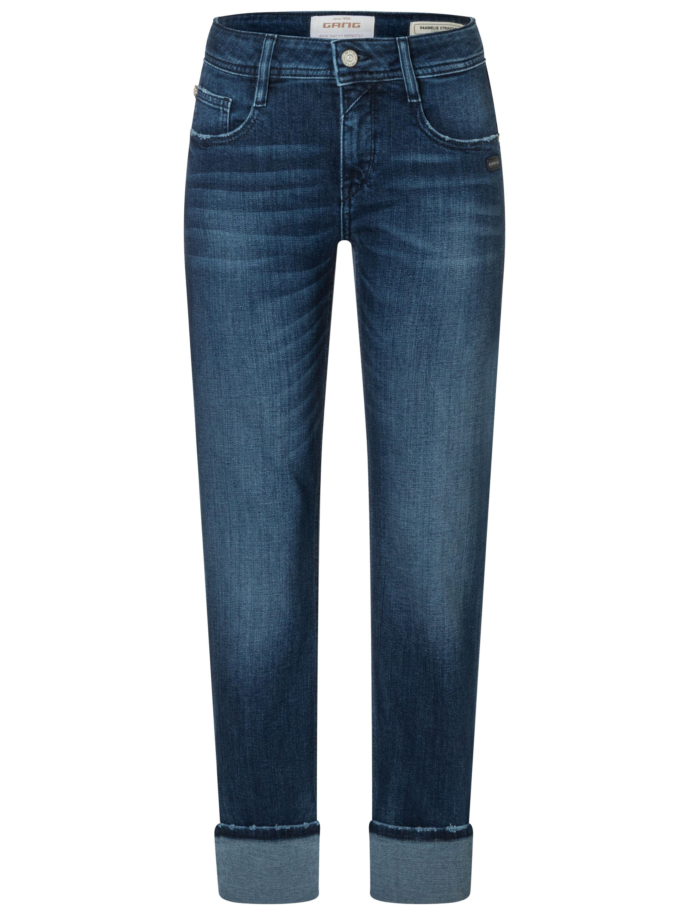 Gang Regular Jeans '94AMELIE STRAIGHT' in Blauw: voorkant