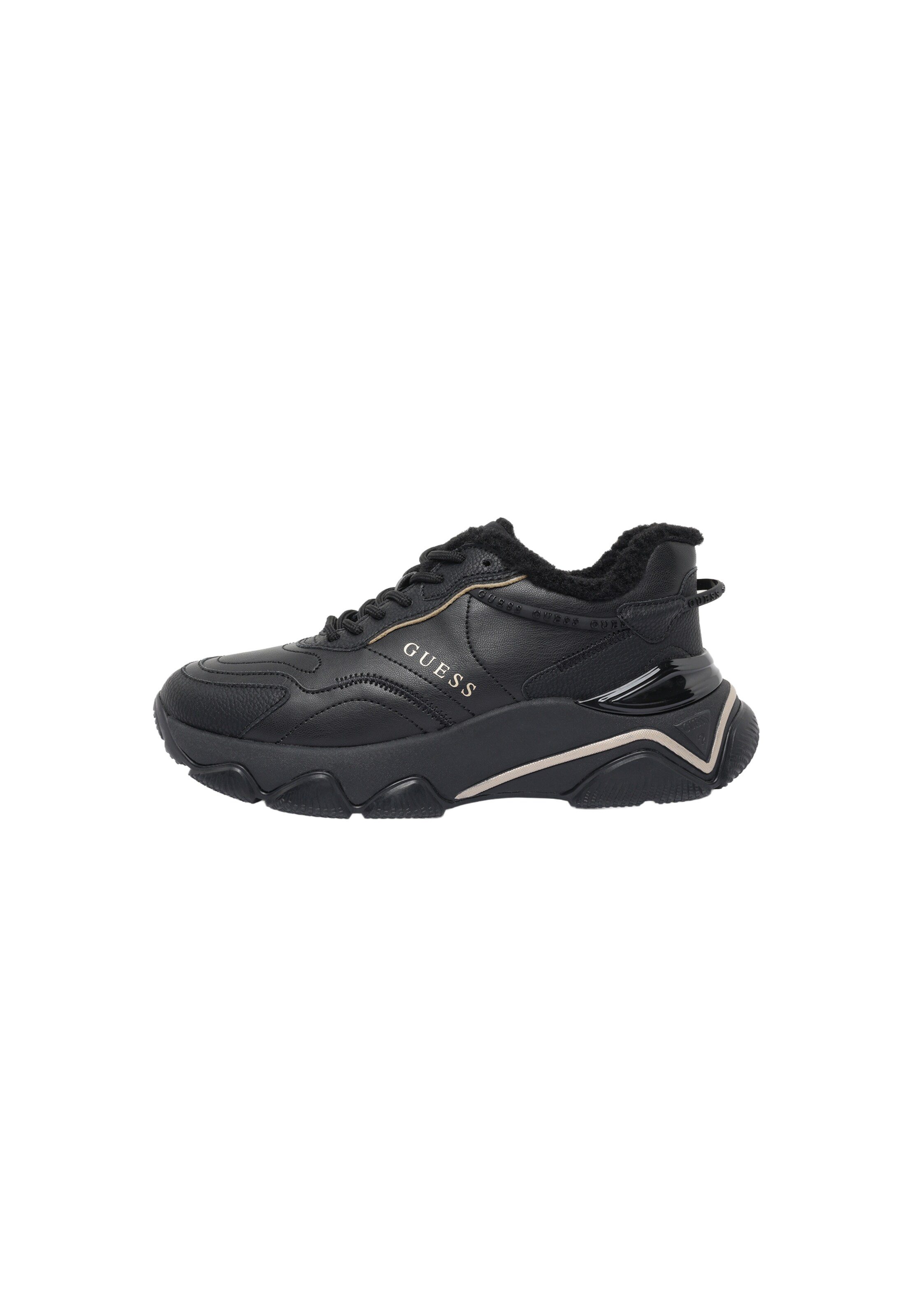 GUESS Platform trainers 'MICOLA4' in Black: front