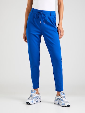 ONLY Slim fit Pleat-Front Pants 'Poptrash' in Blue: front