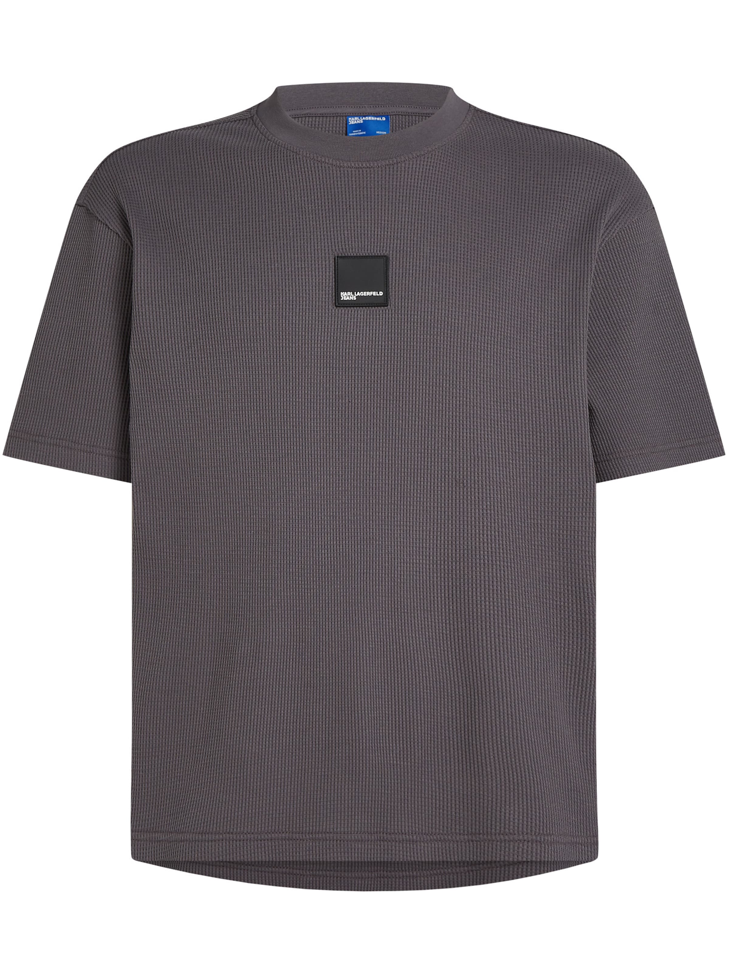 KARL LAGERFELD JEANS Футболка 'Waffle' в Темно-серый, Обзор товара