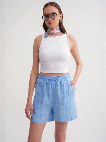 MixRay - Perna larga Calças em azul