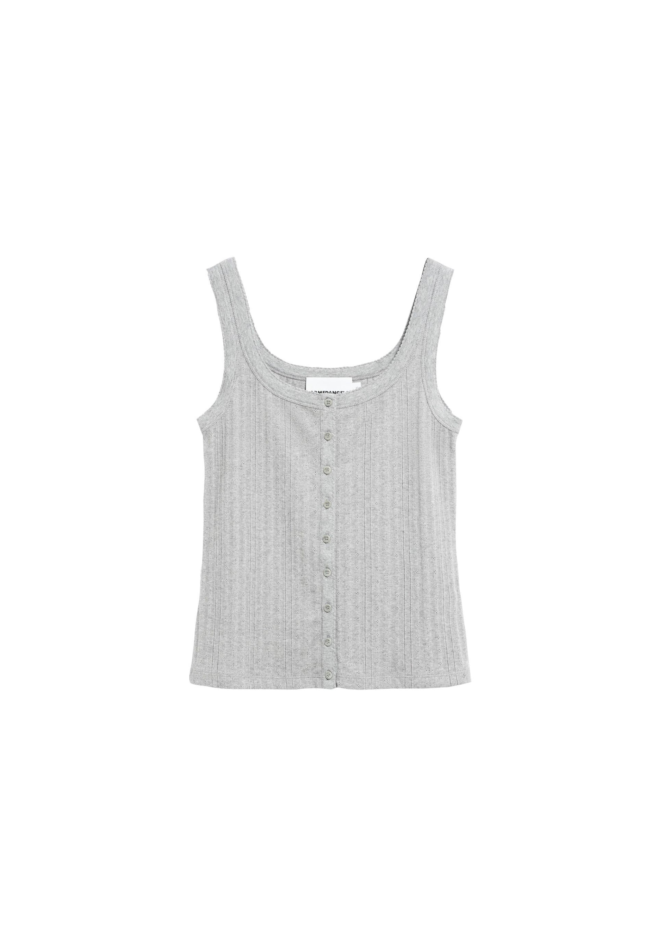 ARMEDANGELS Top POINTELLE in Grau: Vorderseite