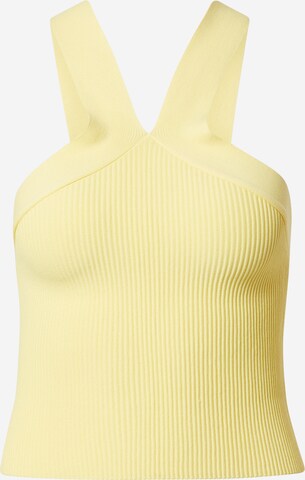 Cotton On - Top de punto 'HALTER' en amarillo: frente