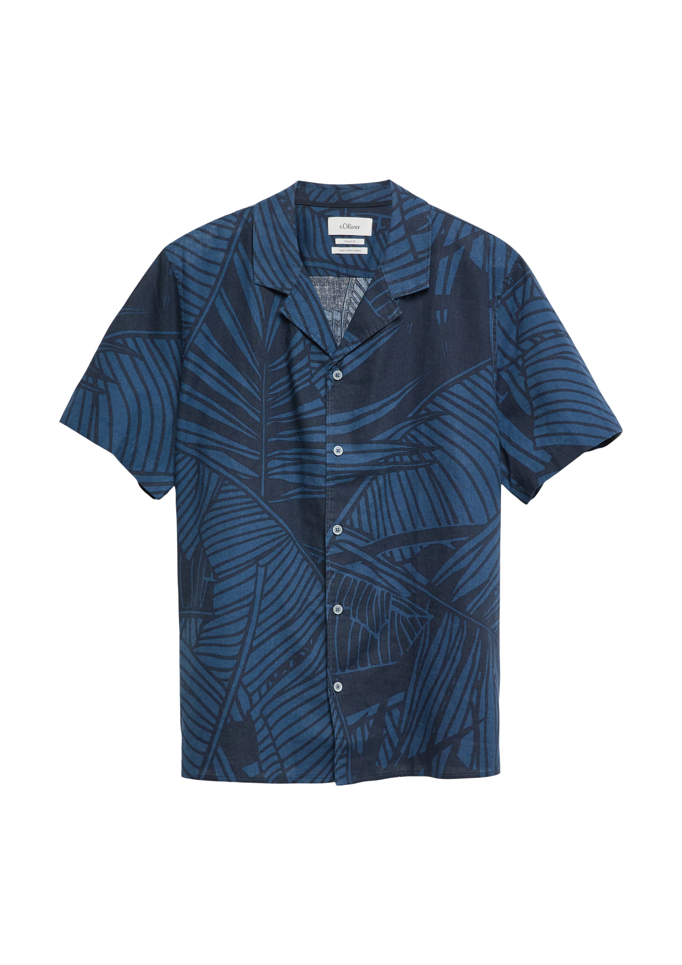 s.Oliver Regular Fit Hemd in Blau: Vorderseite