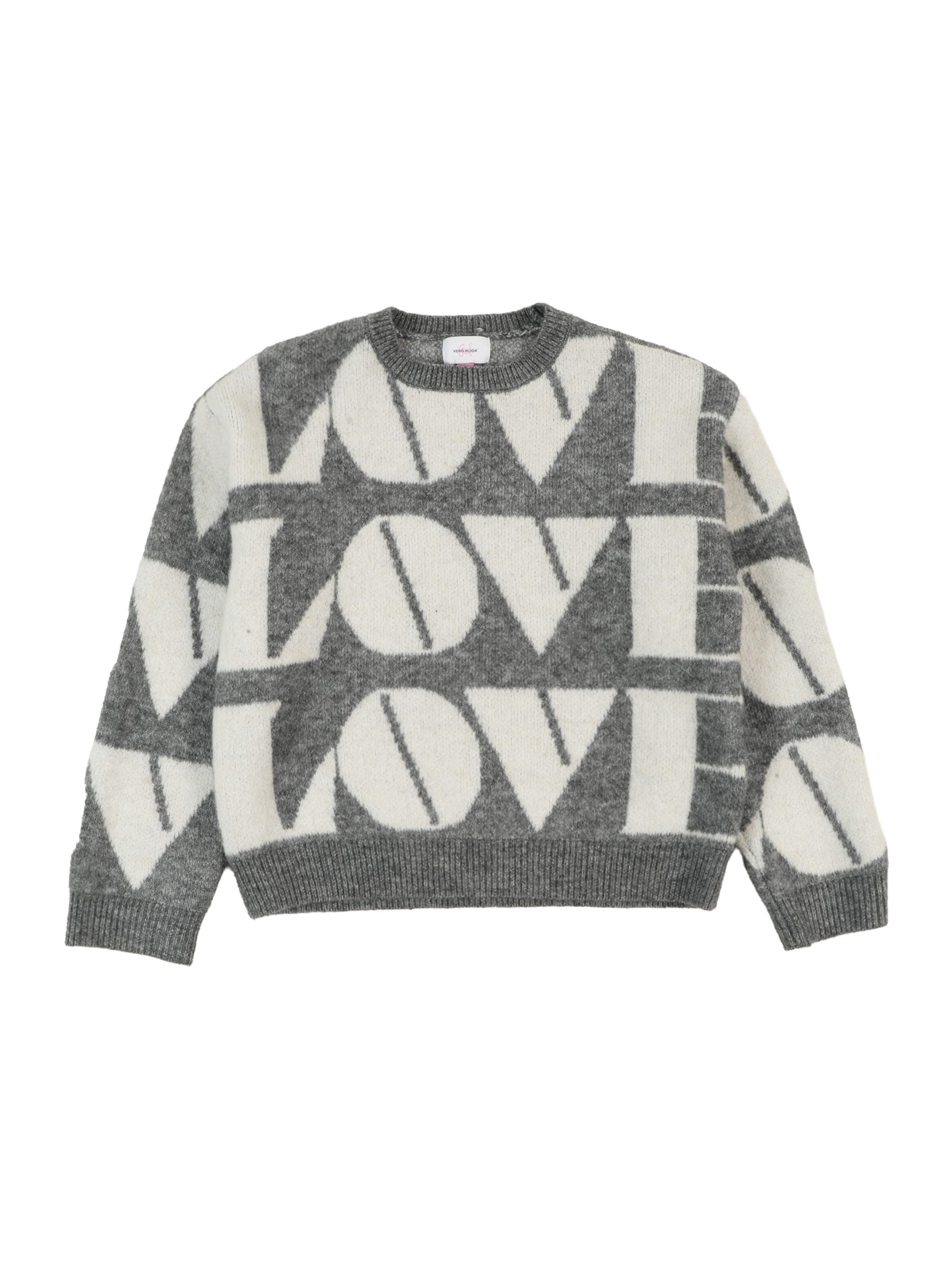 Vero Moda Girl Sweater 'VMLove' in Grey: front