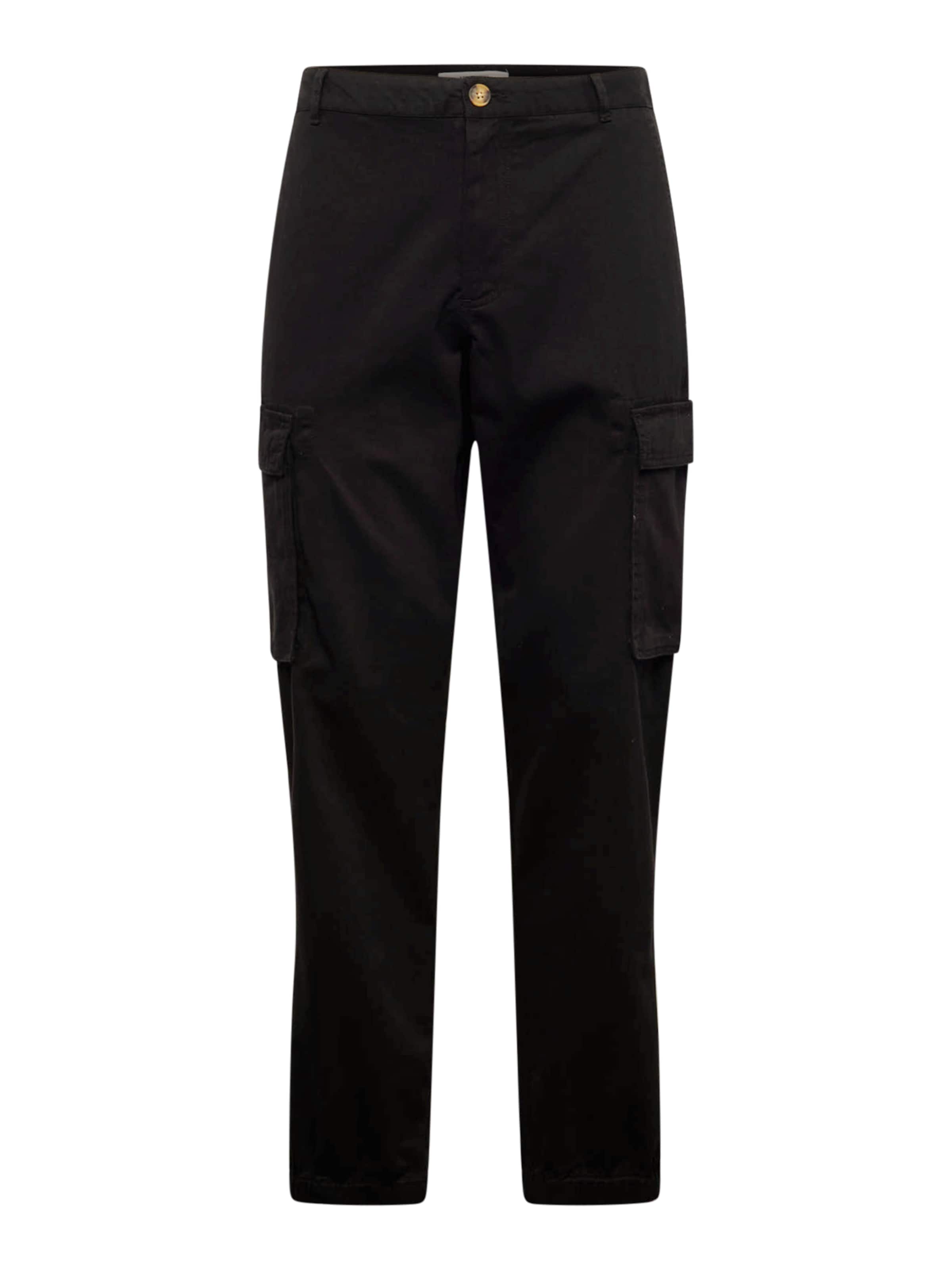 Pantalon 'Gerrit' ABOUT YOU en noir : devant