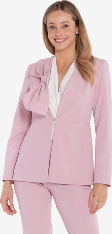 Stylove Marynarka 'Elegancka marynarka z ozdobną kokardą' w kolorze fioletowy: przód
