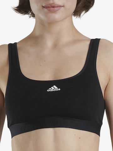 Bustier Soutien-gorge de sport ' Sport Solid Cotton ' ADIDAS SPORTSWEAR en noir : devant