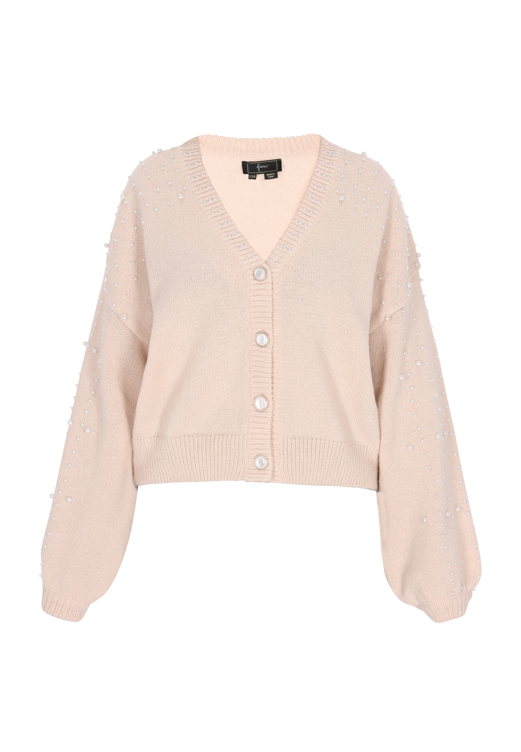 Cardigan faina en beige : devant