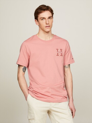 T-Shirt TOMMY HILFIGER en rose : devant