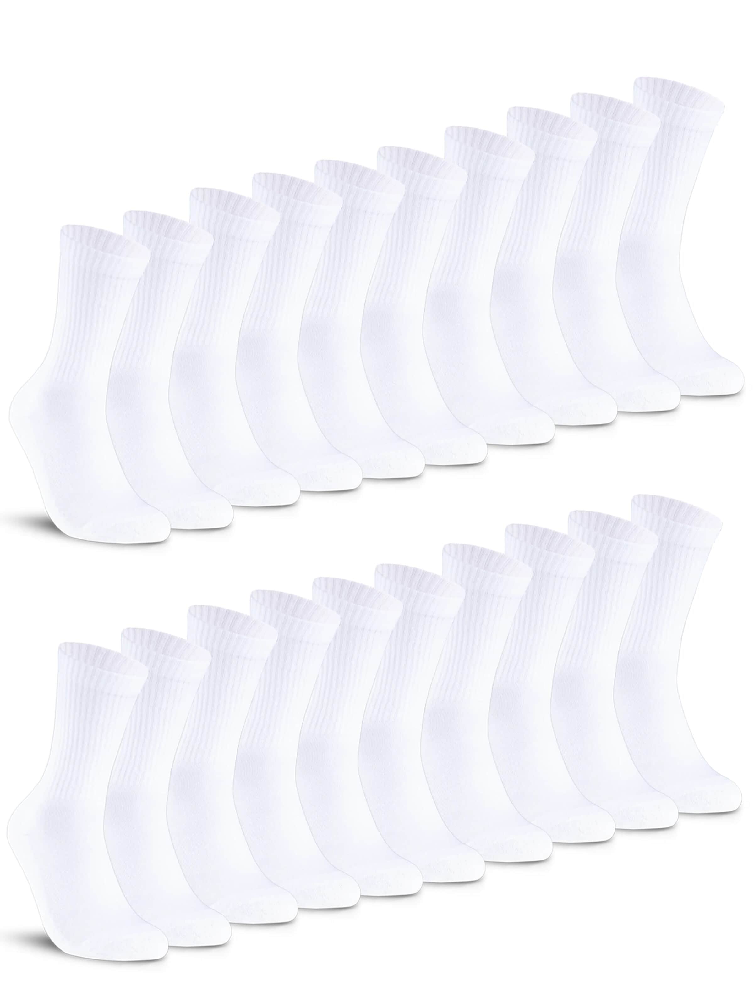 sockenkauf24 Athletic Socks in White: front