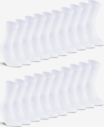 sockenkauf24 Athletic Socks in White: front