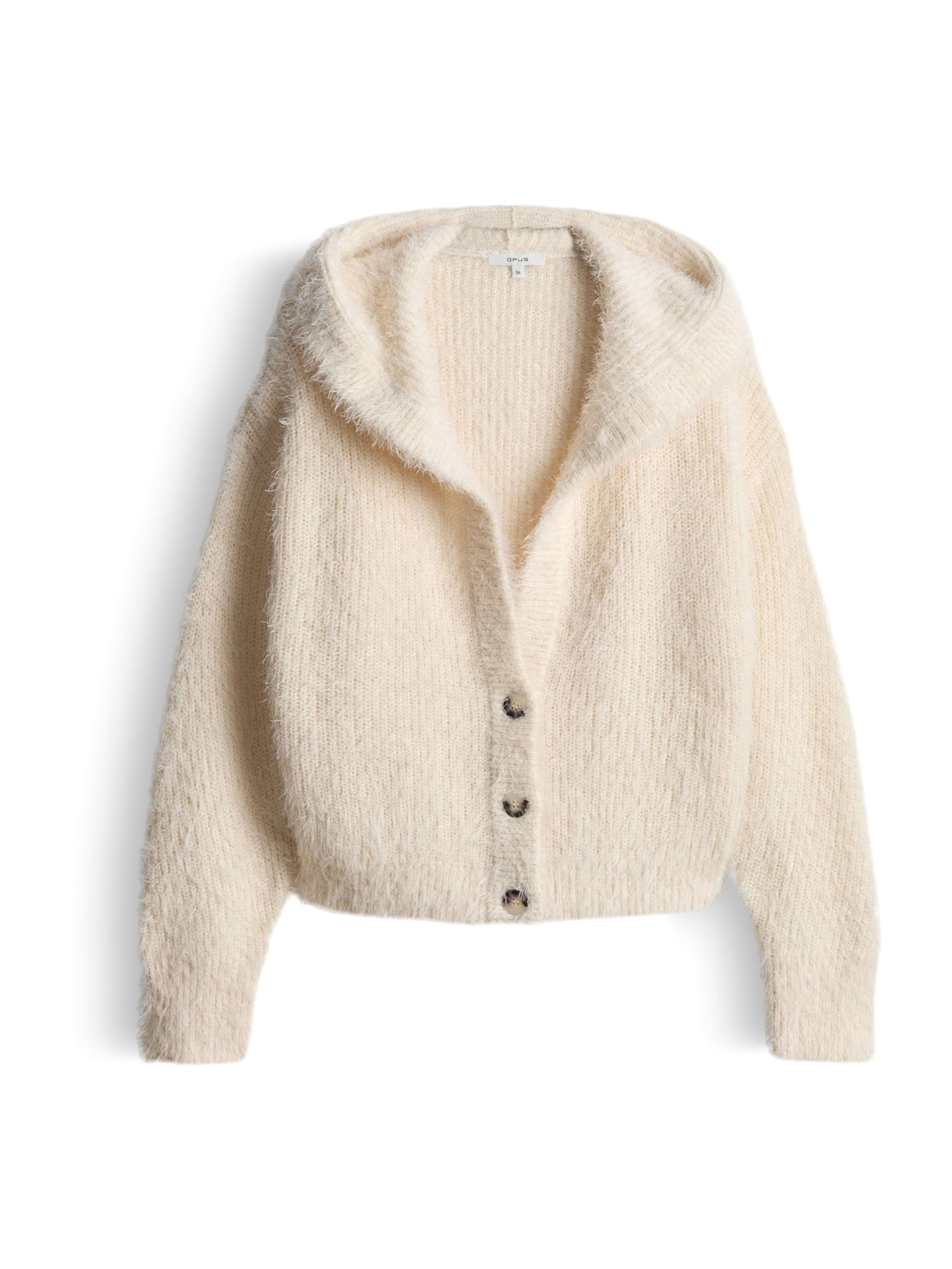 OPUS Knit Cardigan 'Difanna' in Beige: front