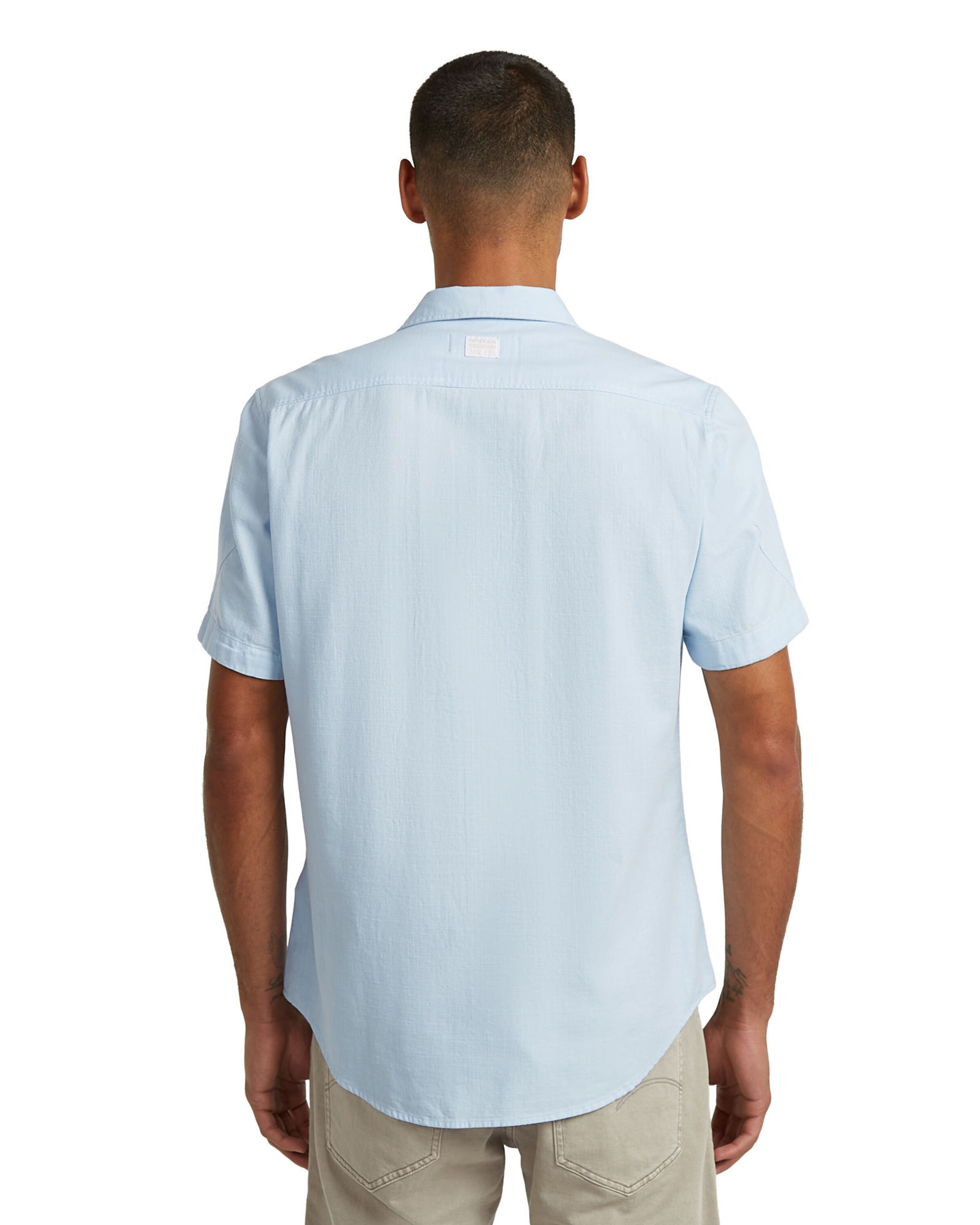 G-STAR Slim fit Overhemd 'Marine Slim Shirt' in Blauw