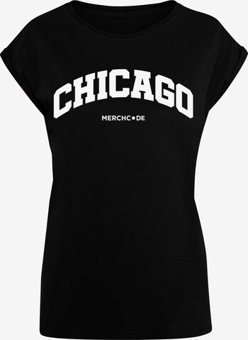 Maglietta 'Chicago' di Merchcode in nero: frontale