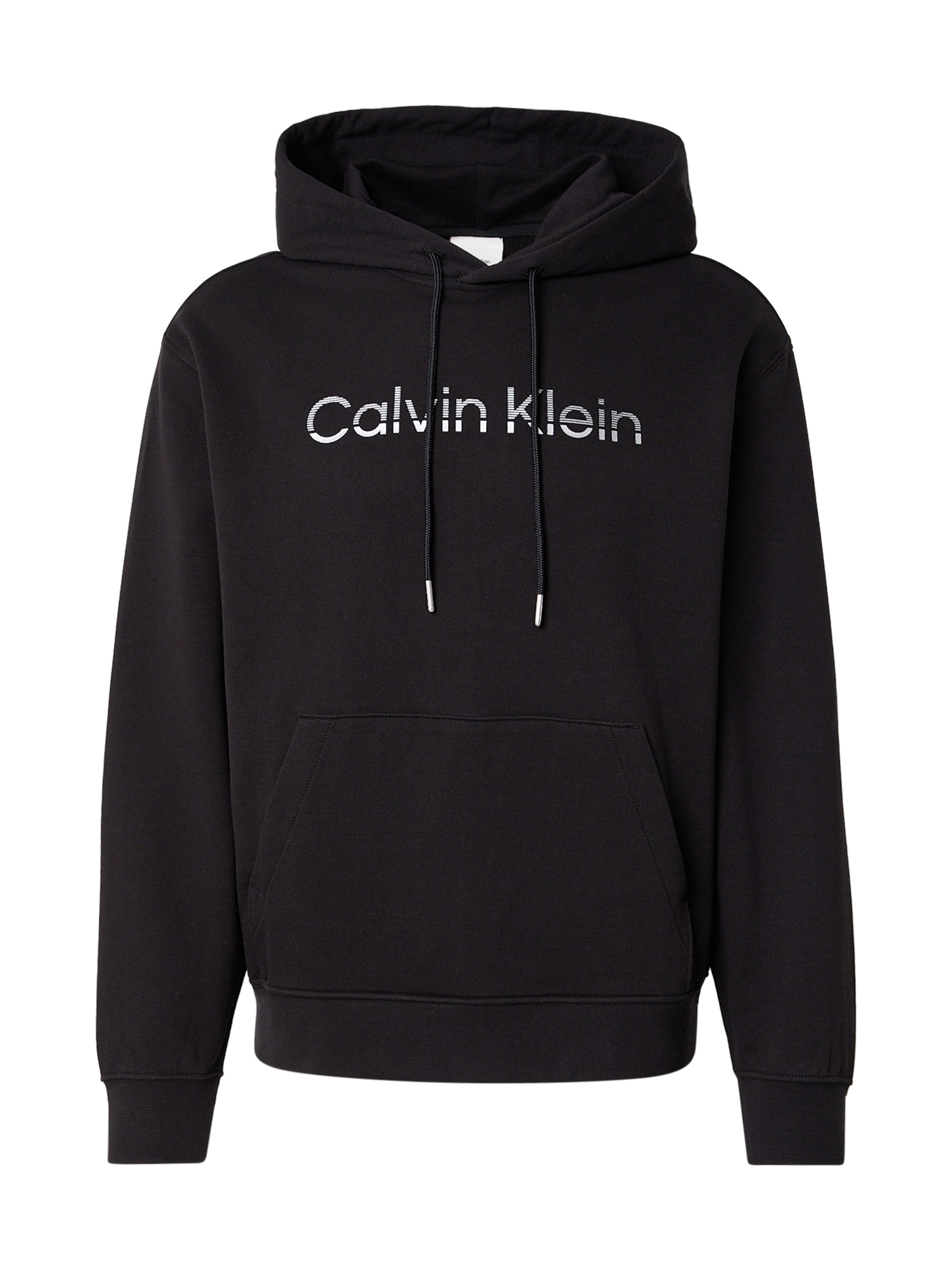 Sweat-shirt Calvin Klein en noir : devant