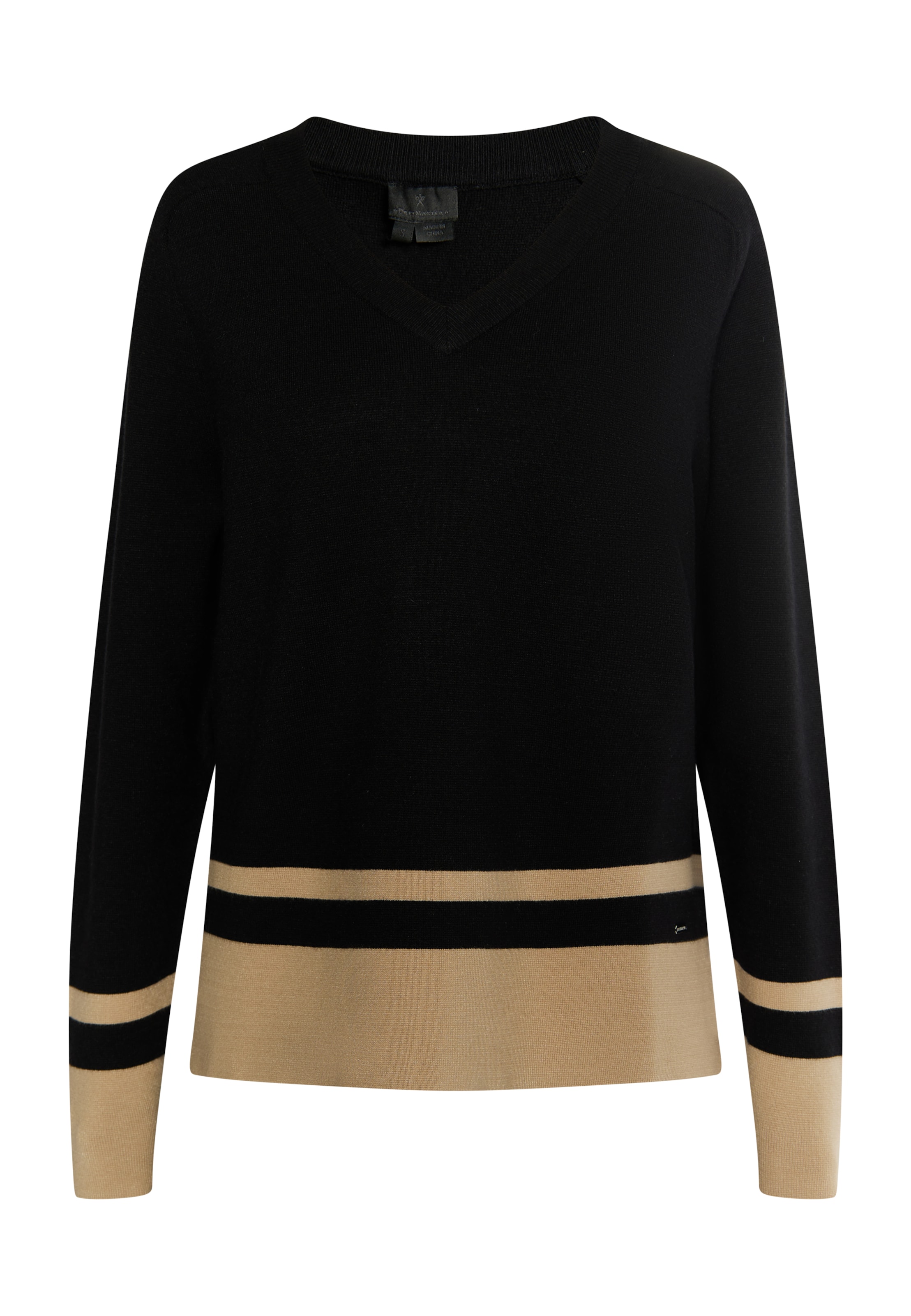 DreiMaster Klassik Пуловер 'Baradello' в черно: отпред