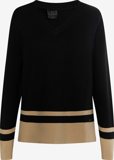 DreiMaster Klassik Sweater 'Baradello' in Cappuccino / Black, Item view