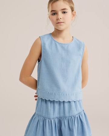 WE Fashion Топ в синьо: отпред