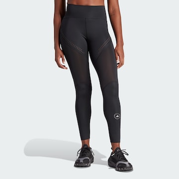 ADIDAS BY STELLA MCCARTNEY Skinny Sports trousers 'TruePurpose Optime' in Black: front