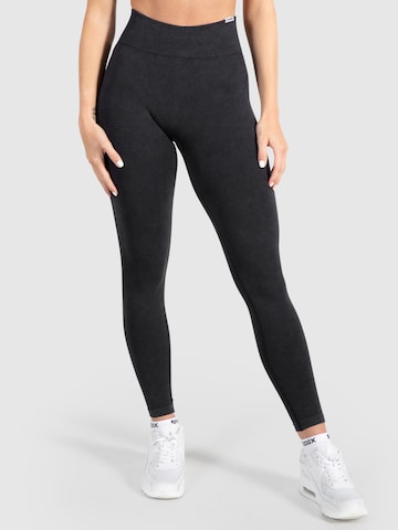 Skinny Leggings 'Batik Scrunch' Smilodox en noir : devant