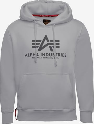 Sweat-shirt ALPHA INDUSTRIES en gris : devant