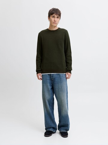 JACK & JONES Trui 'JJEGlobe' in Groen