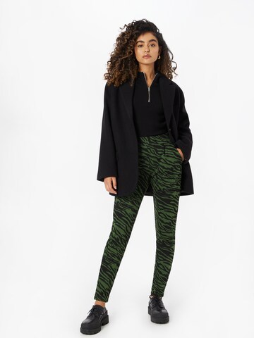 ICHI Skinny Pleat-front trousers 'KATE' in Green