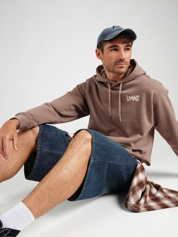 VANS Sweatshirt 'Linea' in Bruin: terug