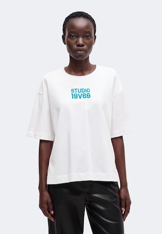 19V69 ITALIA T-Shirt 'Petonia Studio' in Weiß: Vorderseite