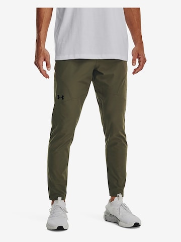 UNDER ARMOUR Ozke Športne hlače 'Unstoppable' | zelena barva