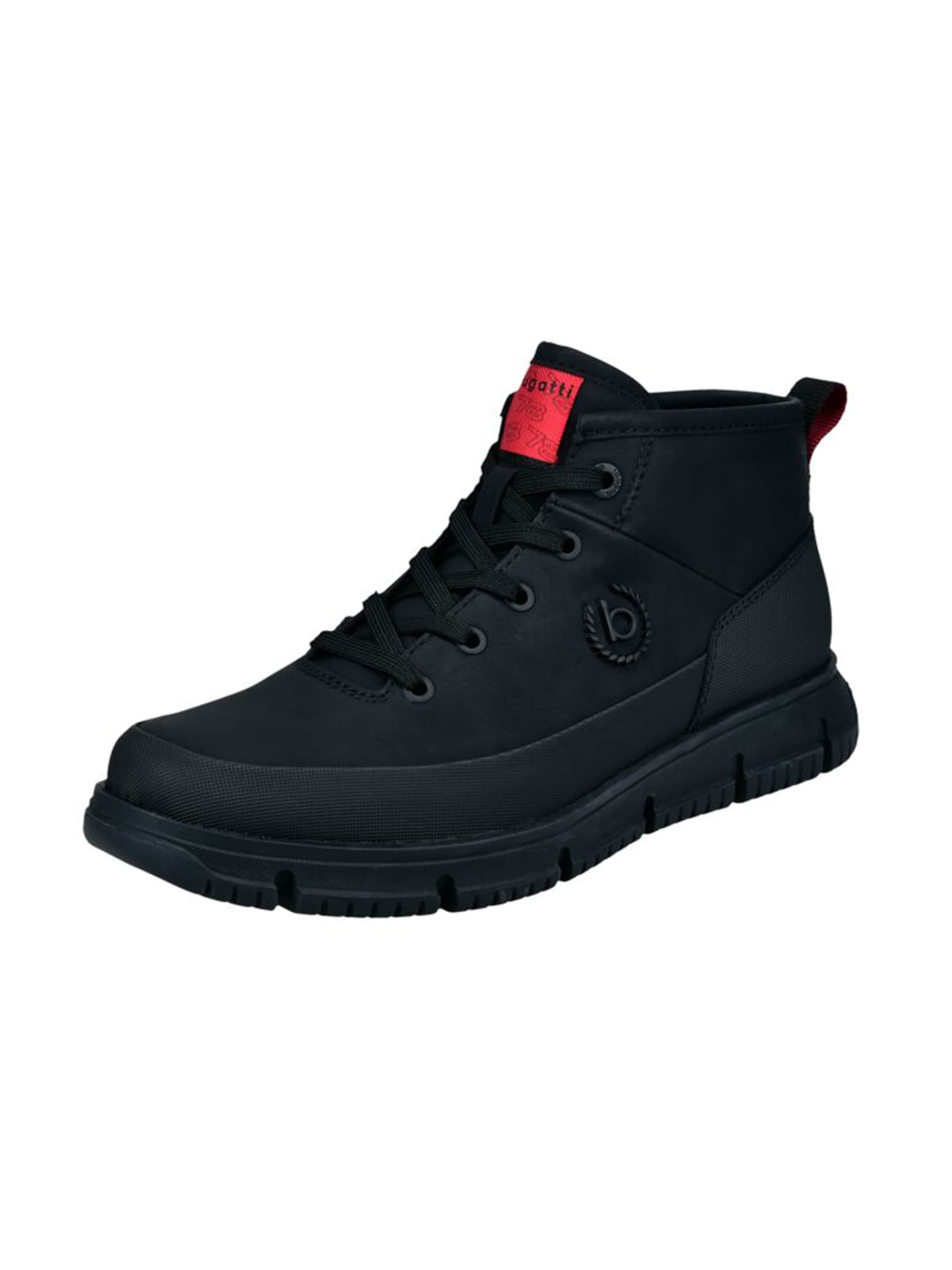 bugatti Lace-Up Boots in Black: front