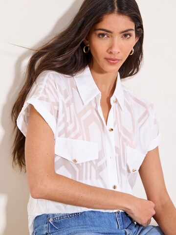 Lipsy Blouse in Wit: voorkant