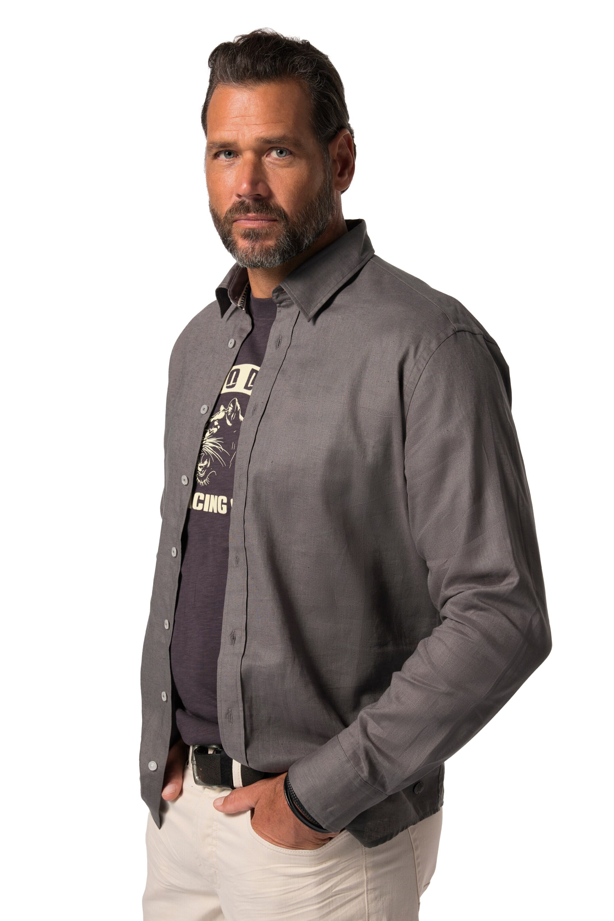 JP1880 Regular fit Overhemd in Grijs