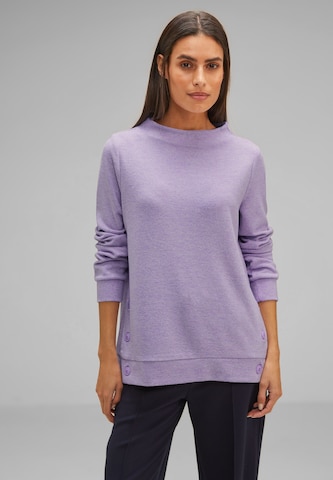 STREET ONE Sweatshirt in Purple: front