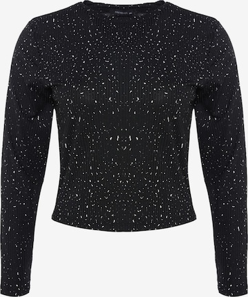 Bluză de la Trendyol Curve pe negru: față