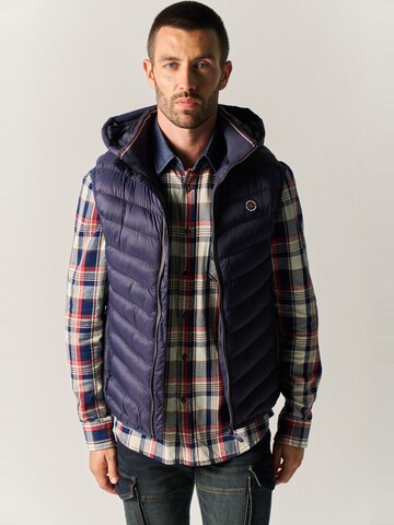 Gilet KOROSHI en bleu : devant