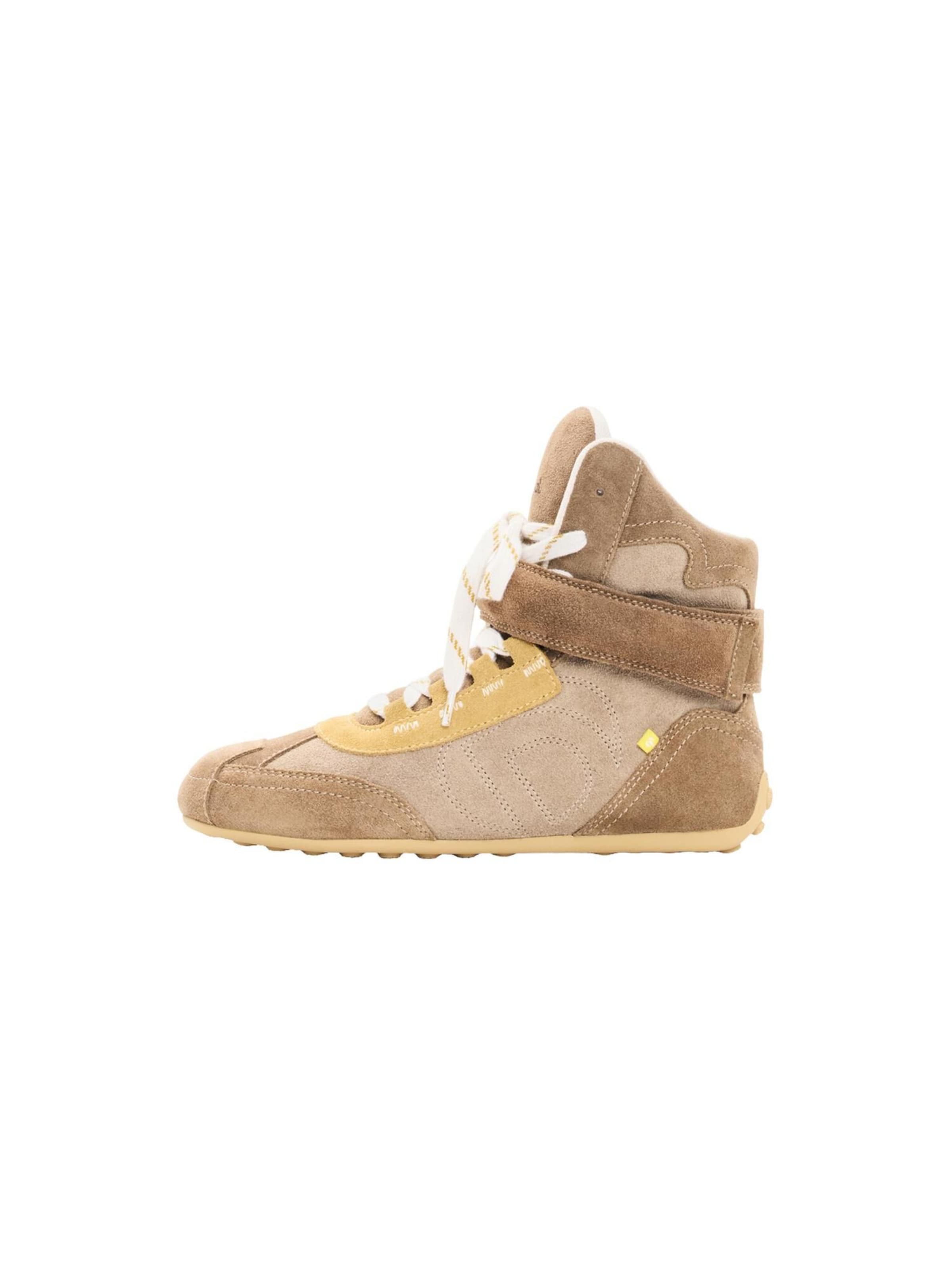Sneaker înalt de la Desigual pe maro: față