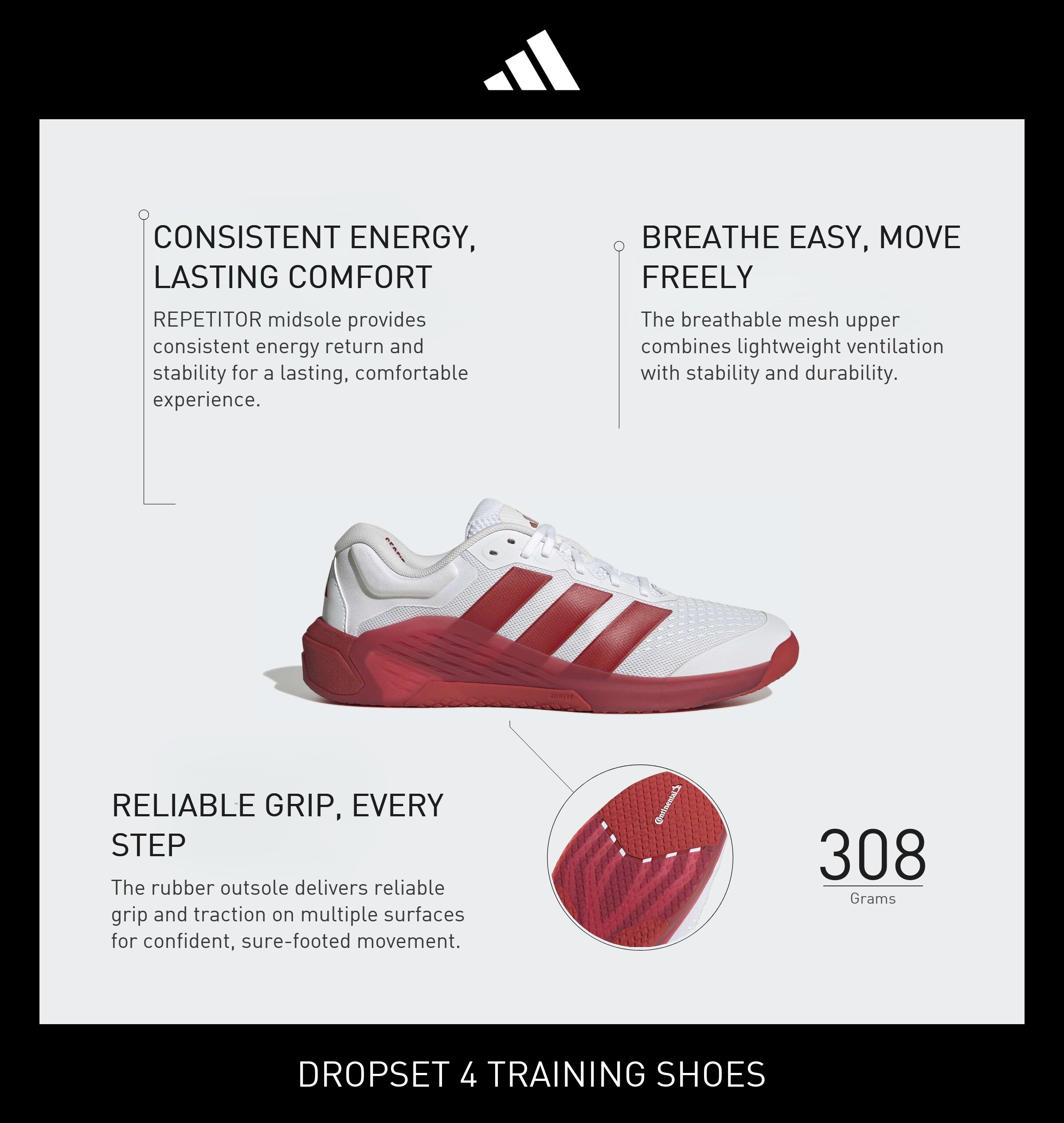 ADIDAS PERFORMANCE Sports shoe 'DROPSET 4 POWER' in White