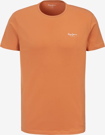 Pepe Jeans Тениска в оранжево: отпред