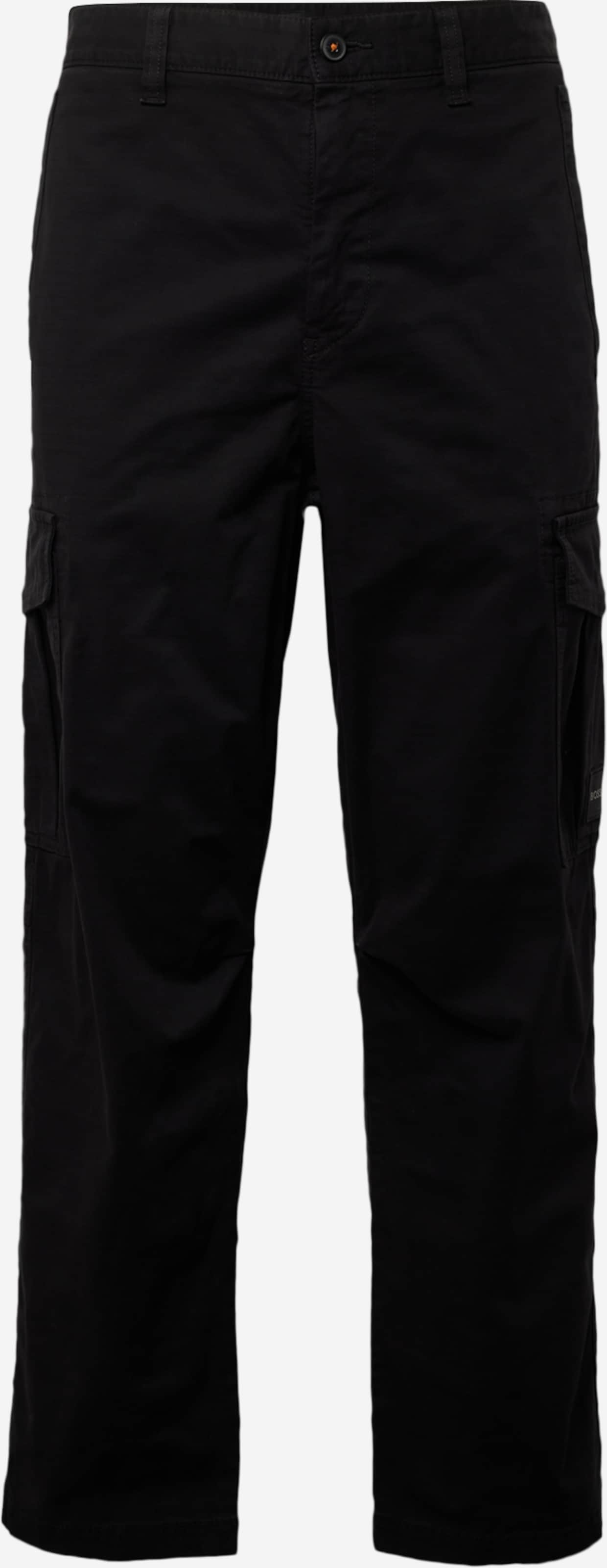 BOSS Orange Regular Cargo Pants 'Sisla-5' in Black | ABOUT YOU