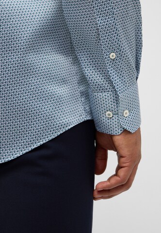 ETERNA Regular fit Button Up Shirt in Blue