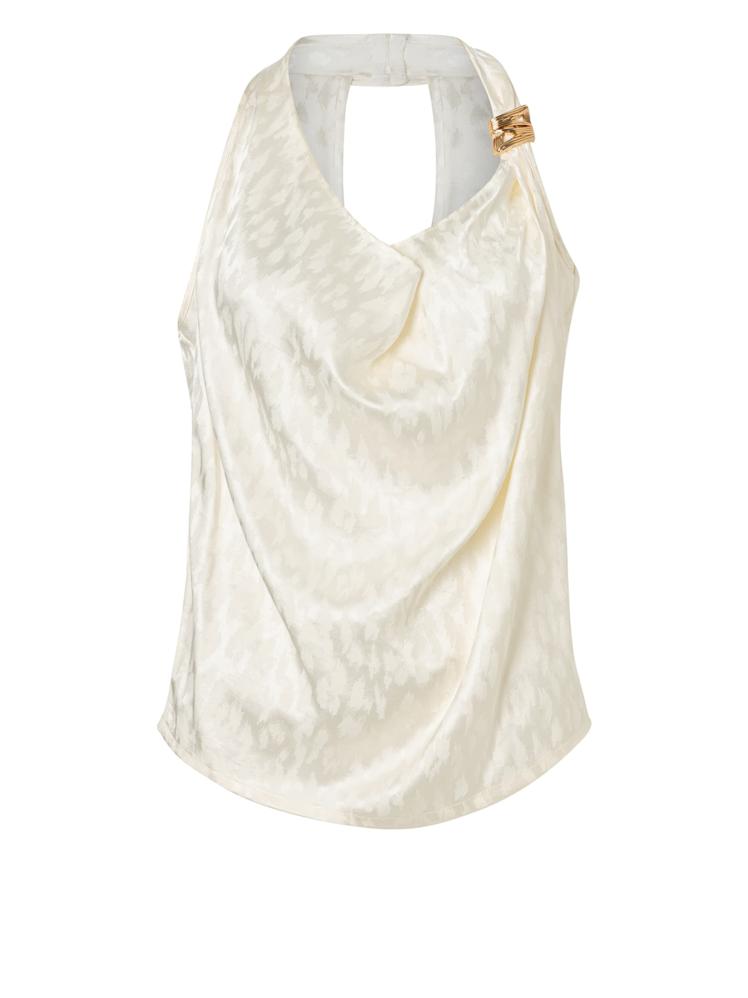 Ana Alcazar Top 'Dreya' in de kleur Lichtbeige / Donkerbeige, Productweergave