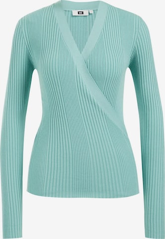 Pull-over WE Fashion en vert : devant