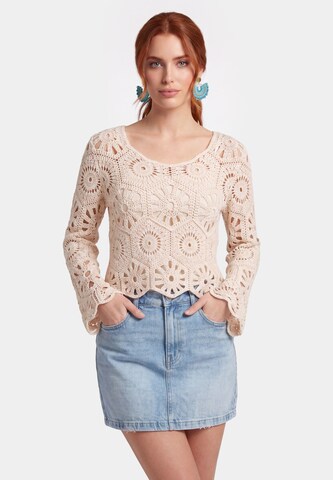 usha FESTIVAL Trui in Beige: voorkant
