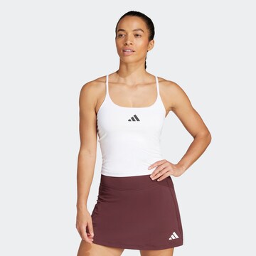 Top sportivo 'OPTIME' di ADIDAS PERFORMANCE in bianco: frontale
