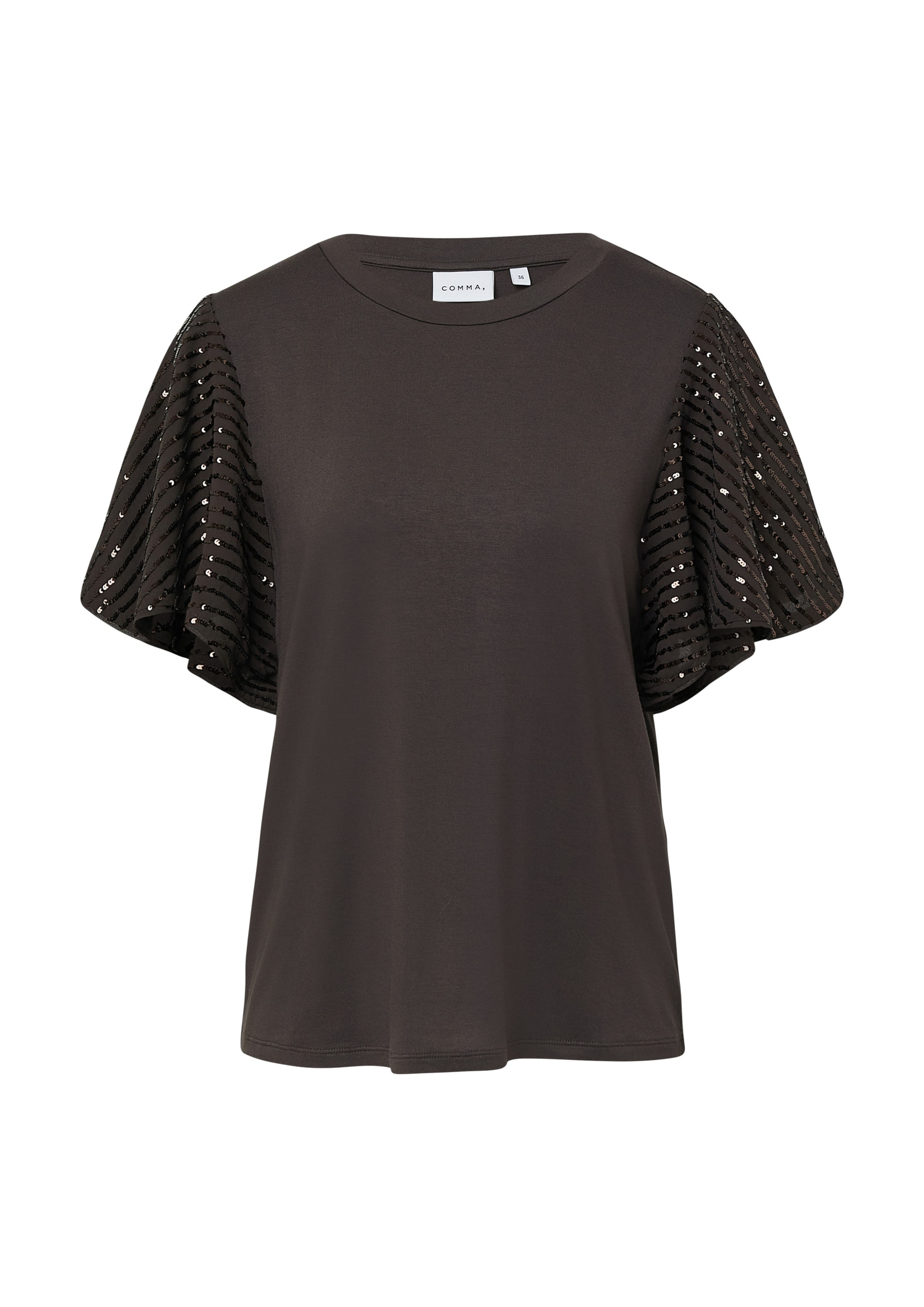 COMMA Shirt in de kleur Bruin, Productweergave